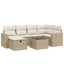 sofasæt til haven 7 dele med hynder polyrattan beige