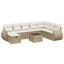 sofasæt til haven 9 dele med hynder polyrattan beige