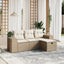 sofasæt til haven 4 dele med hynder polyrattan beige