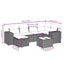 sofasæt til haven 7 dele med hynder polyrattan beige