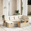 sofasæt til haven 7 dele med hynder polyrattan beige
