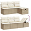 sofasæt til haven 9 dele med hynder polyrattan beige