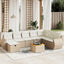 sofasæt til haven 9 dele med hynder polyrattan beige