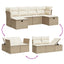 sofasæt til haven 6 dele med hynder polyrattan beige