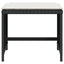 haveskammel med hynder 4 stk. 40x40x35 cm polyrattan sort
