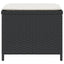 haveskammel med hynder 4 stk. 40x40x35 cm polyrattan sort