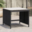 haveskammel med hynder 4 stk. 40x40x35 cm polyrattan sort