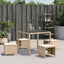 haveskamler 4 stk. med hynder 40x40x35 cm polyrattan beige