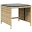 haveskamler 4 stk. med hynder 40x40x35 cm polyrattan beige