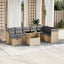 sofasæt til haven 9 dele med hynder polyrattan beige