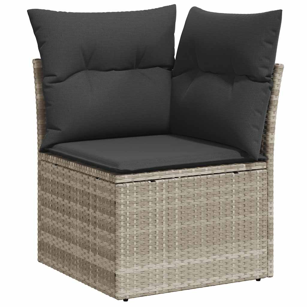 sofasæt til haven 8 dele med hynder polyrattan lysegrå