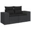 sofasæt til haven 8 dele med hynder polyrattan sort