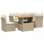 sofasæt til haven 5 dele med hynder polyrattan beige