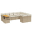 sofasæt til haven 10 dele med hynder polyrattan beige