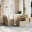 sofasæt til haven 7 dele med hynder polyrattan beige