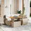 sofasæt til haven 5 dele med hynder polyrattan beige