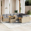 sofasæt til haven 10 dele med hynder polyrattan beige