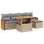 sofasæt til haven 6 dele med hynder polyrattan beige