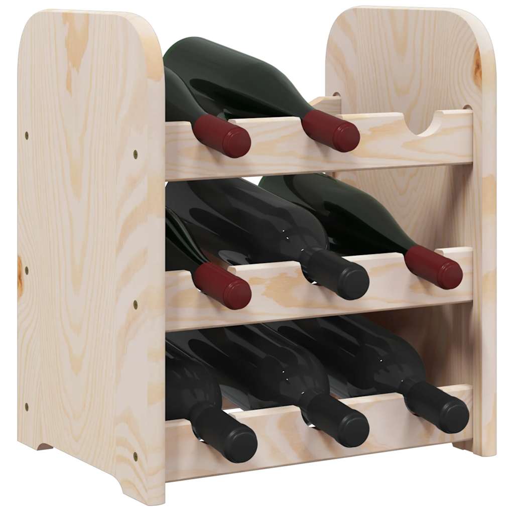 vinreol 33x25x37 cm massivt fyrretræ