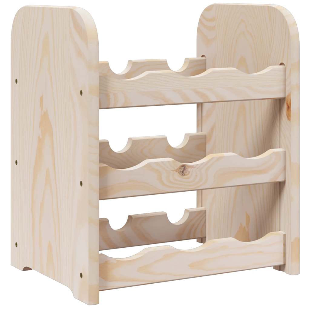 vinreol 33x25x37 cm massivt fyrretræ