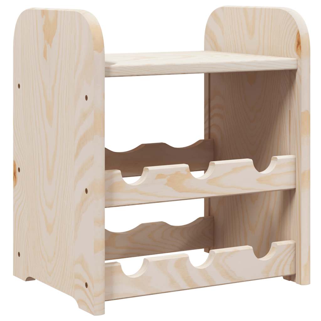 vinreol med topplade 33x25x37 cm massivt fyrretræ