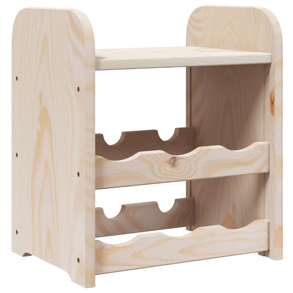 vinreol med topplade 33x25x37 cm massivt fyrretræ