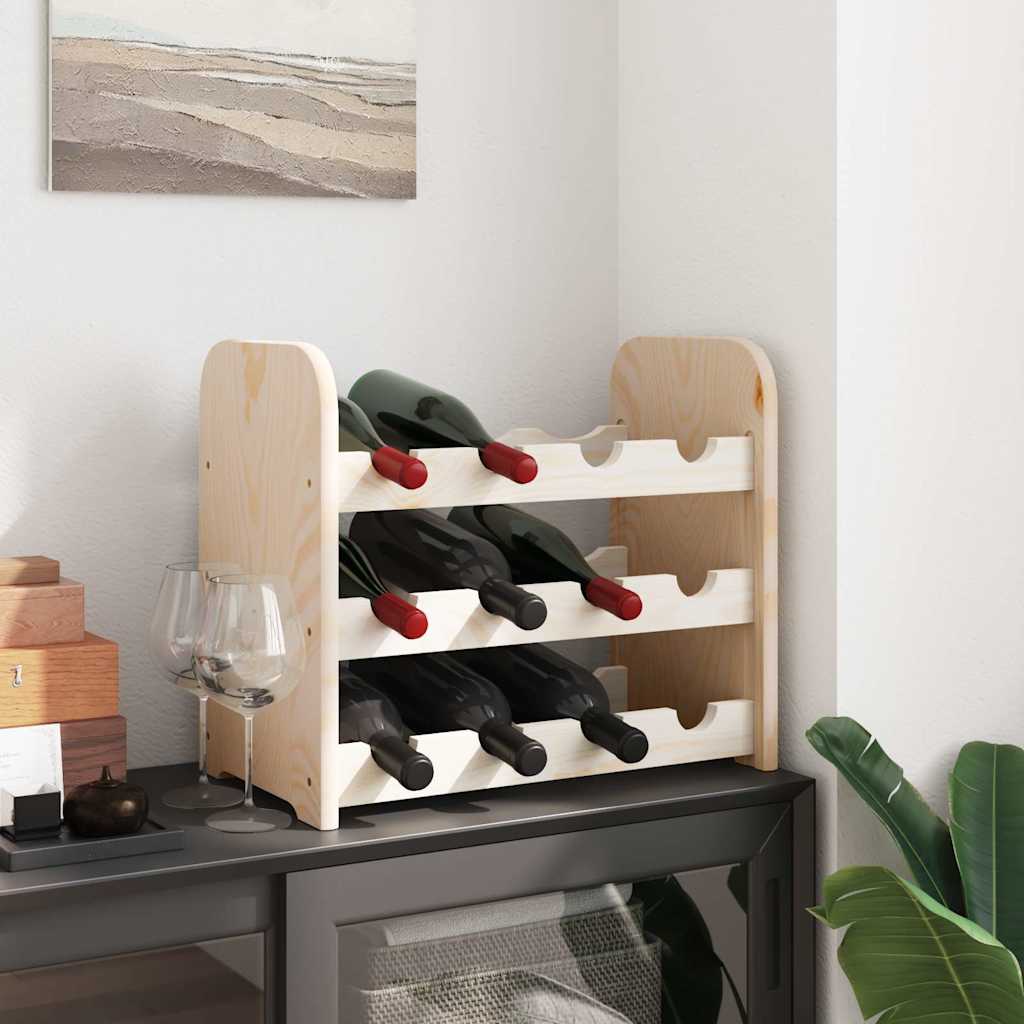 vinreol 43x25x37 cm massivt fyrretræ