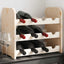 vinreol 43x25x37 cm massivt fyrretræ