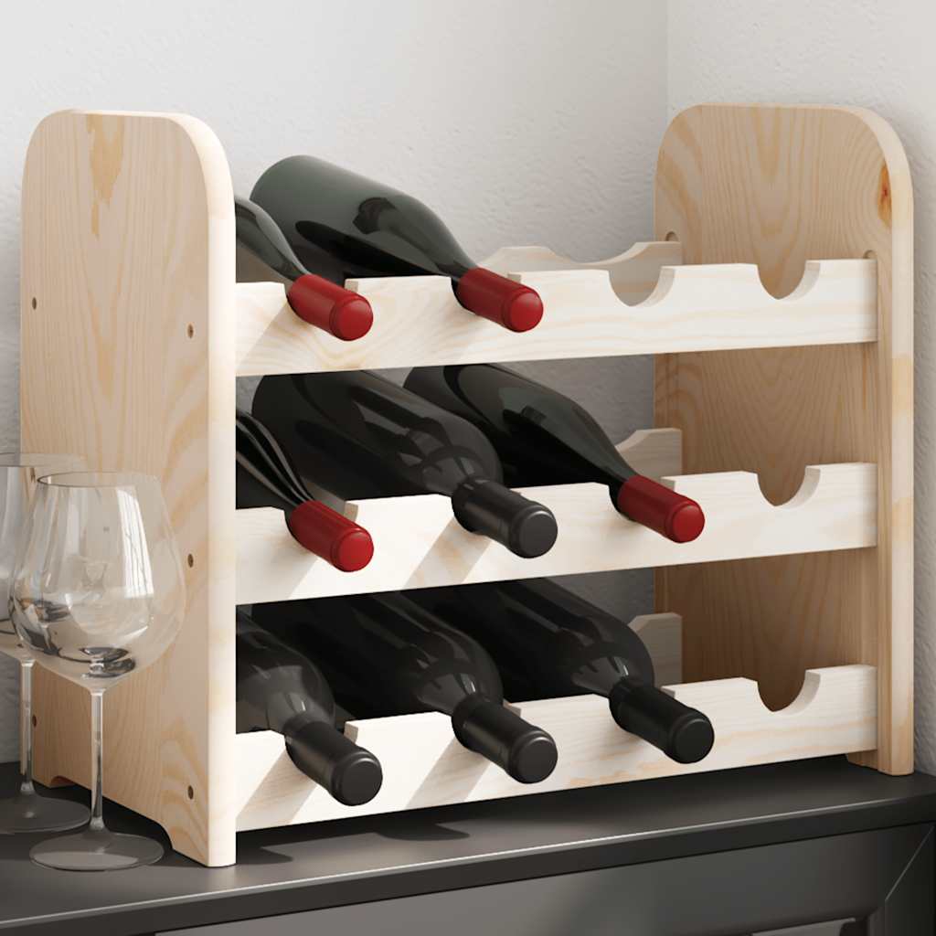 vinreol 43x25x37 cm massivt fyrretræ