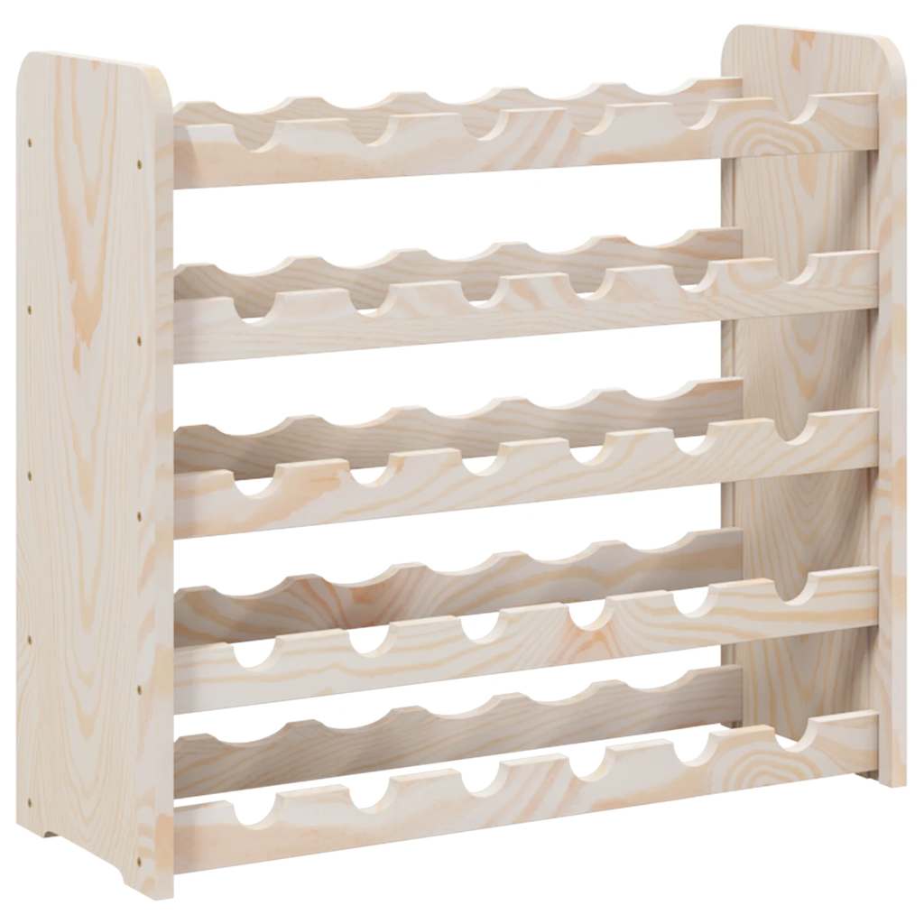 vinreol 67,5x25x60 cm massivt fyrretræ