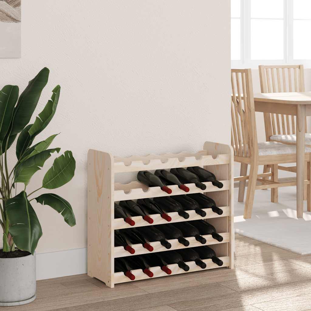 vinreol 67,5x25x60 cm massivt fyrretræ
