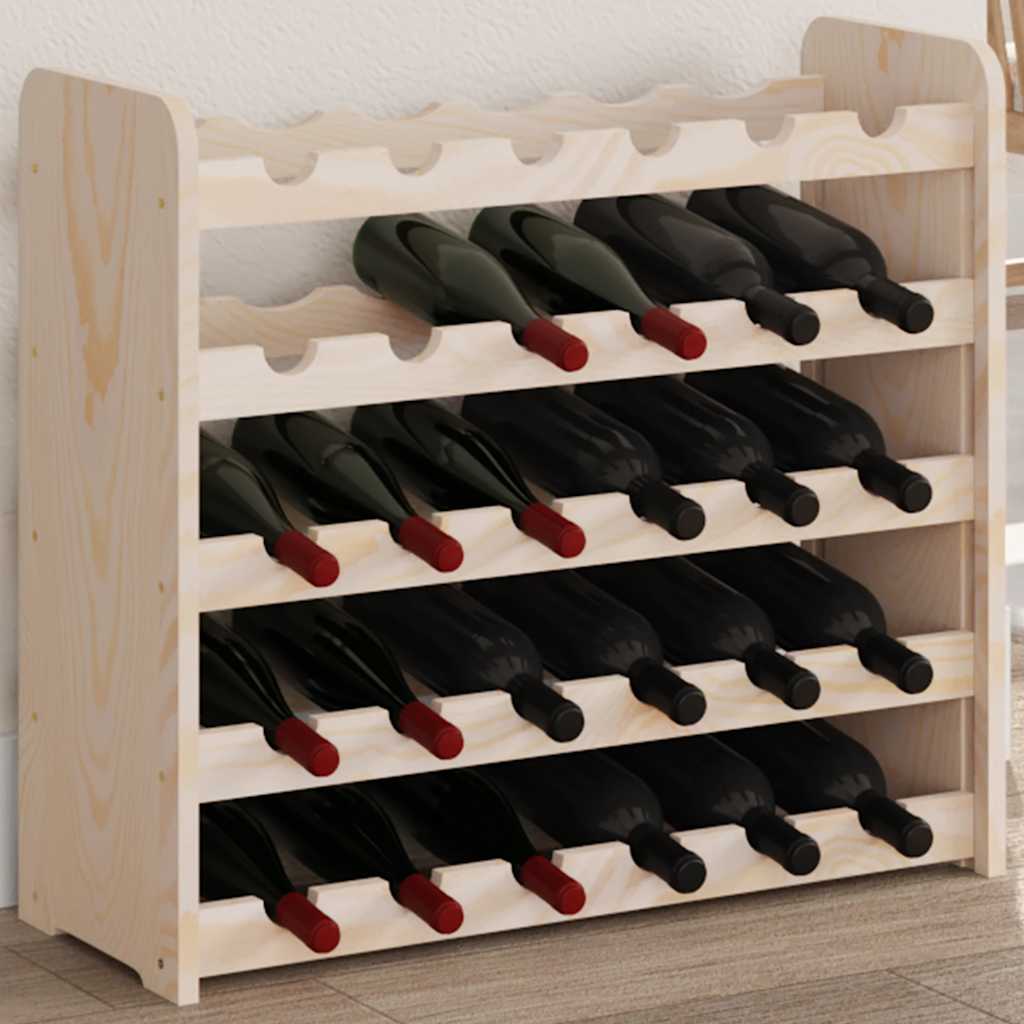 vinreol 67,5x25x60 cm massivt fyrretræ