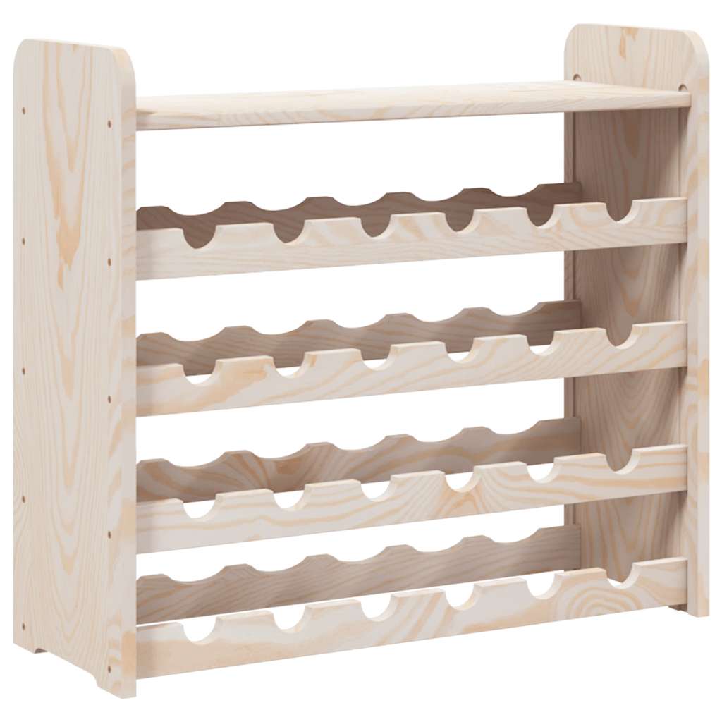 vinreol med topplade 67,5x25x60 cm massivt fyrretræ