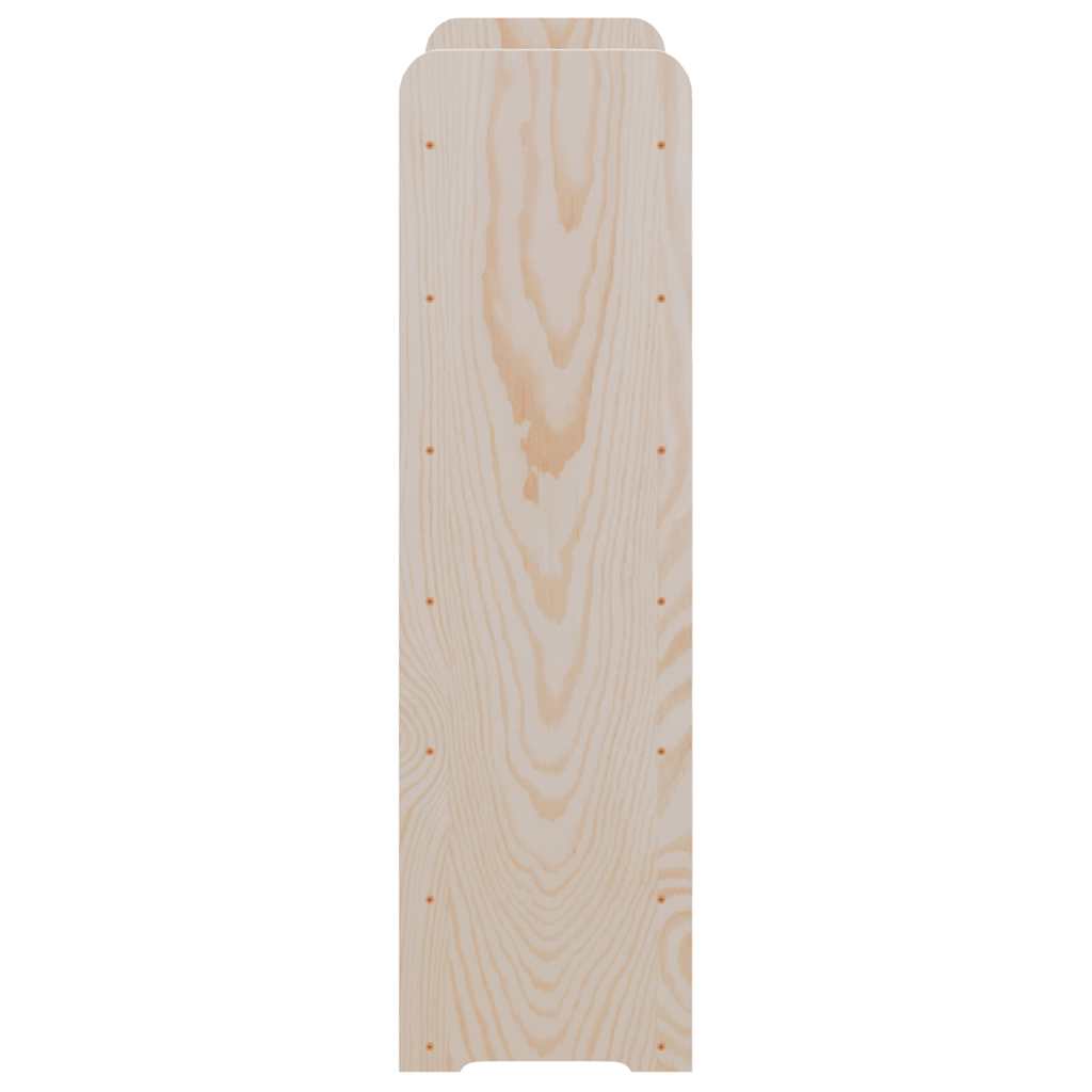 vinreol med topplade 67,5x25x87 cm massivt fyrretræ