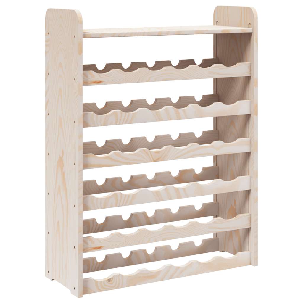 vinreol med topplade 67,5x25x87 cm massivt fyrretræ