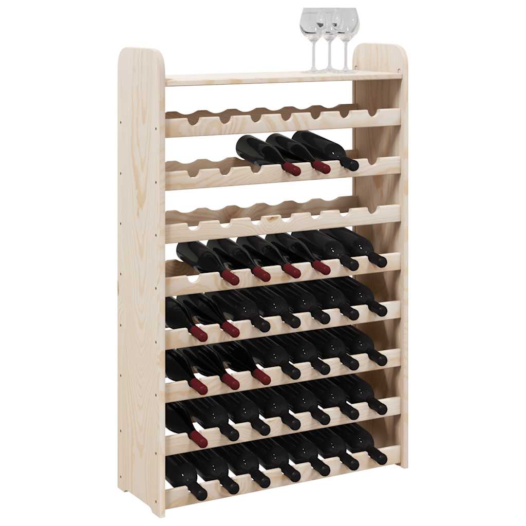 vinreol med topplade 72,5x25x111,5 cm massivt fyrretræ