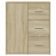skænke 2 stk. 60x31x70 cm konstrueret træ sonoma-eg