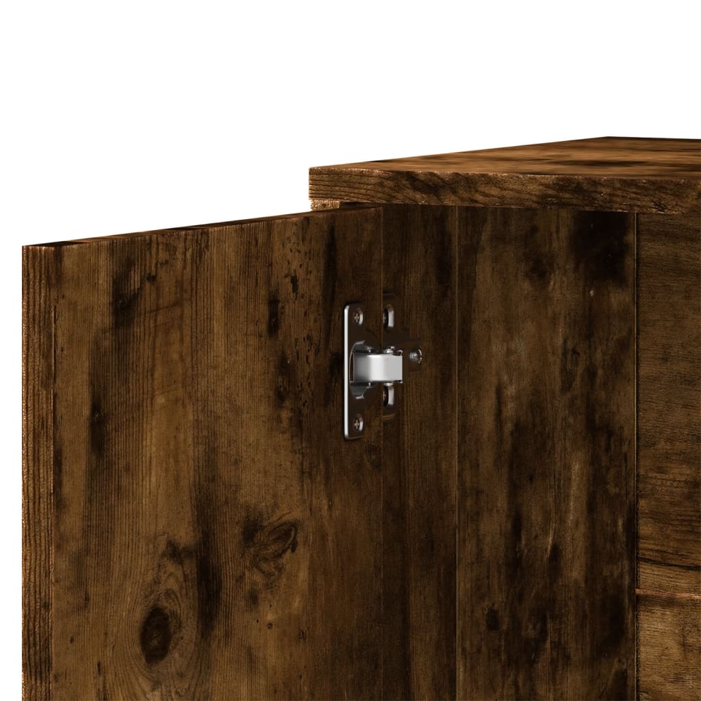 skænke 2 stk. 60x31x70 cm konstrueret træ røget egetræsfarve