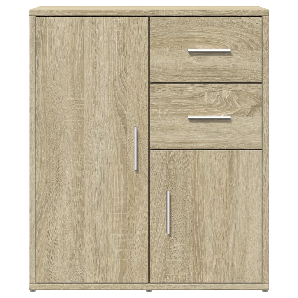 skænke 2 stk. 60x31x70 cm konstrueret træ sonoma-eg