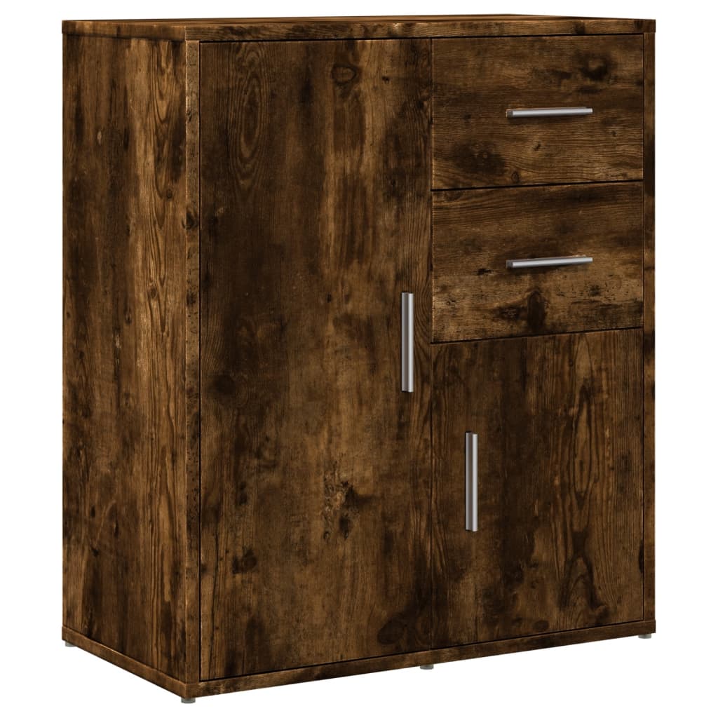 skænke 2 stk. 60x31x70 cm konstrueret træ røget egetræsfarve