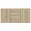 kommoder 3 stk. 60x31x84 cm konstrueret træ sonoma-eg