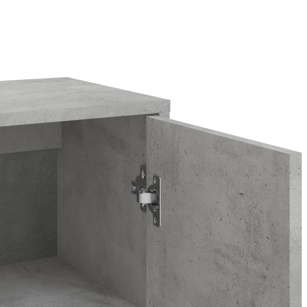 kommoder 3 stk. 60x31x84 cm konstrueret træ betongrå