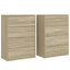 kommoder 2 stk. 60x31x84 cm konstrueret træ sonoma-eg