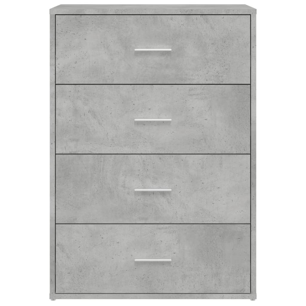 kommoder 2 stk. 60x31x84 cm konstrueret træ betongrå