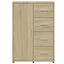 kommoder 2 stk. 60x31x84 cm konstrueret træ sonoma-eg