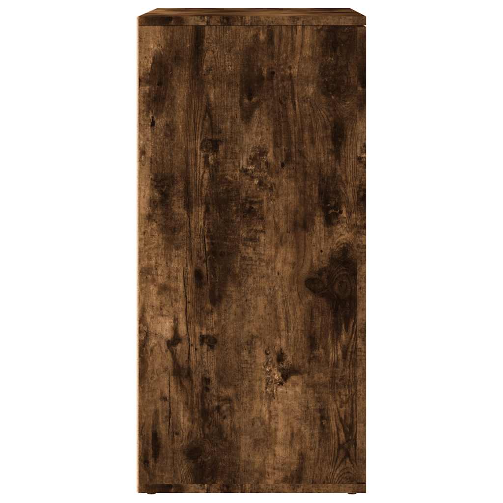 skænke 2 stk. 79x38x80 cm konstrueret træ røget egetræsfarve