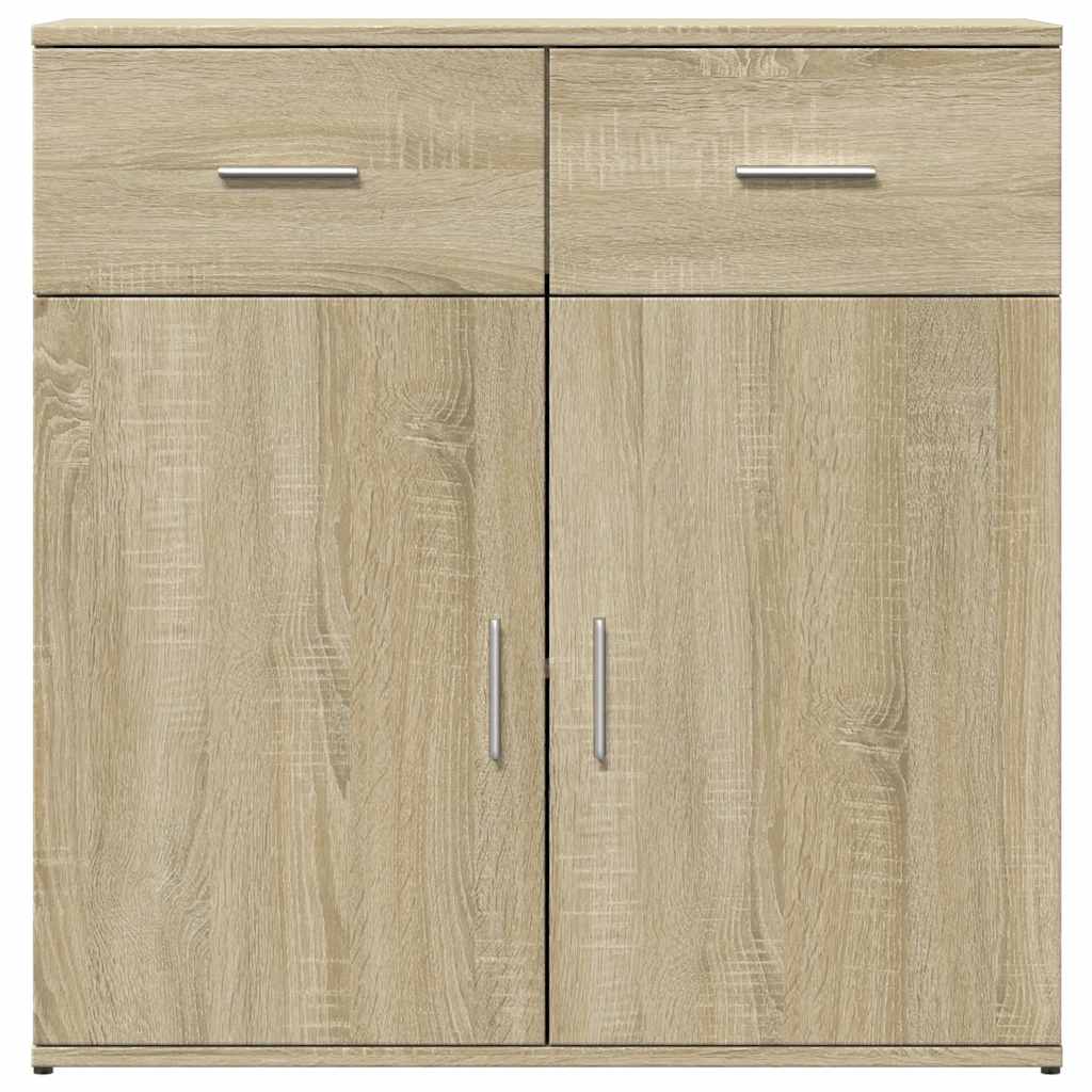 skænke 2 stk. 79x38x80 cm konstrueret træ sonoma-eg
