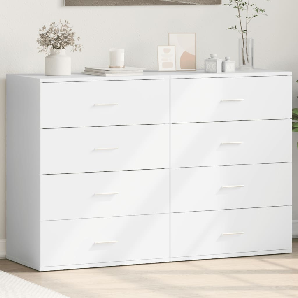 skænke 2 stk. 60x39x80 cm konstrueret træ hvid