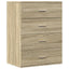 kommoder 2 stk. 60x39x80 cm konstrueret træ sonoma-eg