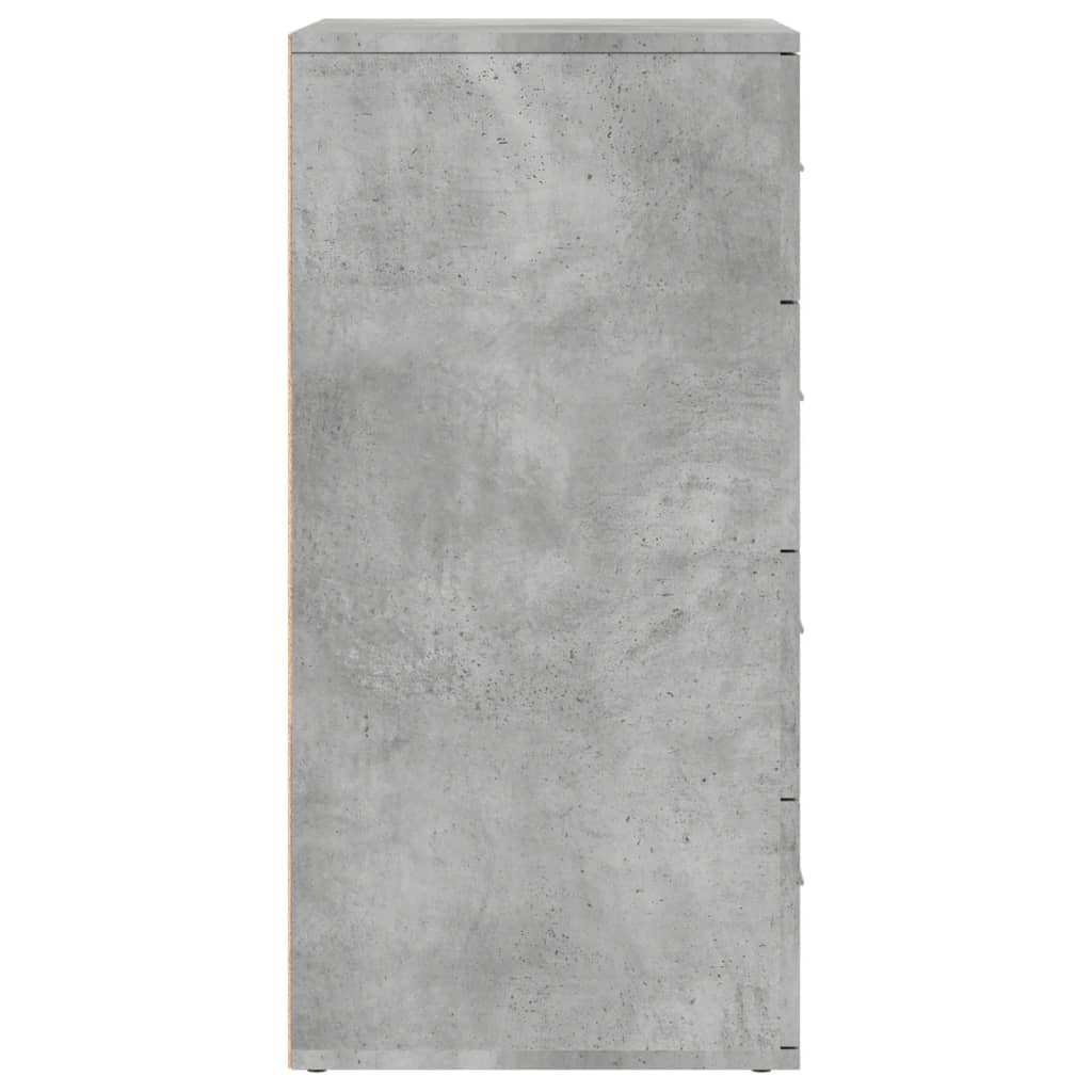 kommoder 2 stk. 60x39x80 cm konstrueret træ betongrå